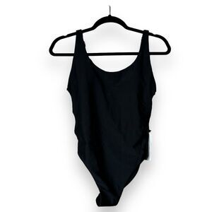 Swiminista Peaceful Black One Piece Gold Hardware with Cutouts Sz S